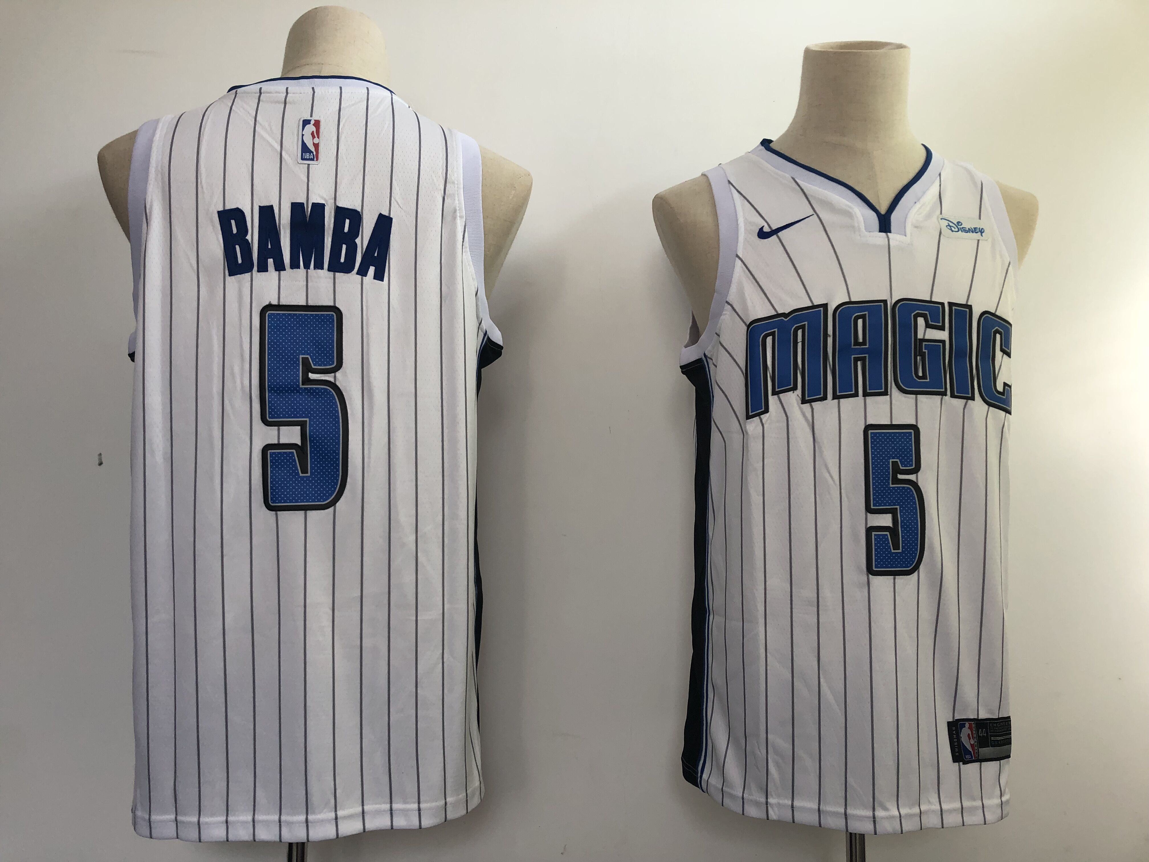 Men Orlando Magic 5 Bamba White Nike NBA Jerseys